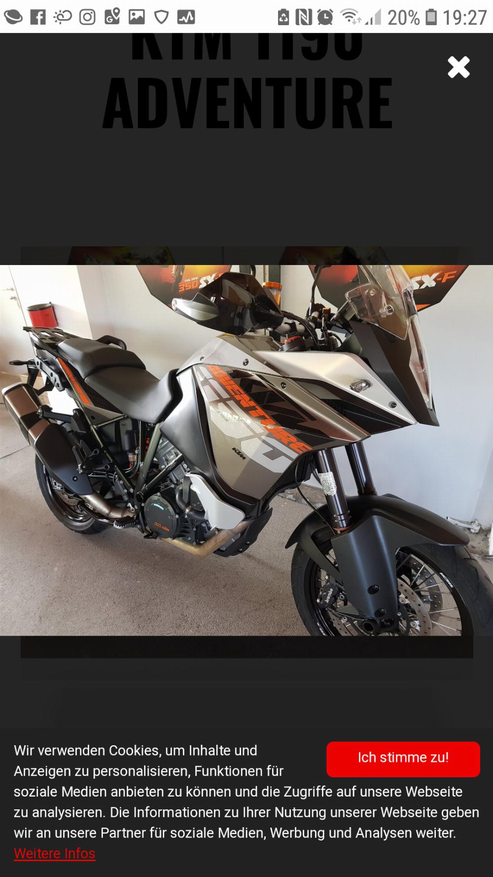 Motorrad verkaufen KTM Adventure  Ankauf